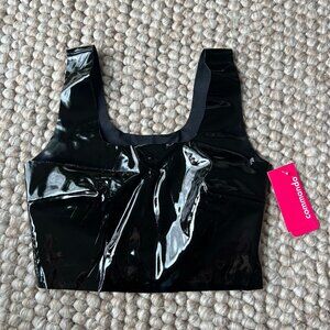 Commando Faux Patent Leather Crop Top